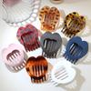 Simple Clip Heart-shaped Hairpin Duckbill Clip with Strong Grip for Back of Head Bun Hollow Head Ornament
