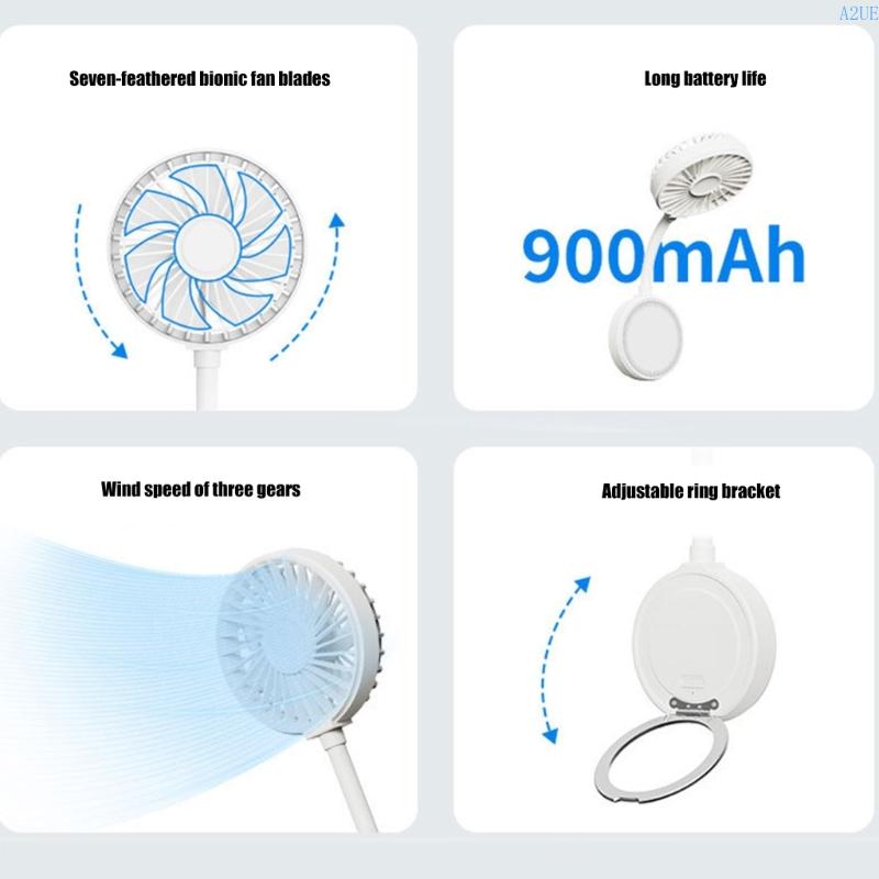 A2UE Mini USB Rechargeable Fan Portable Foldable USB Type C Rechargeable Cooling Fan For Home Office Use CN