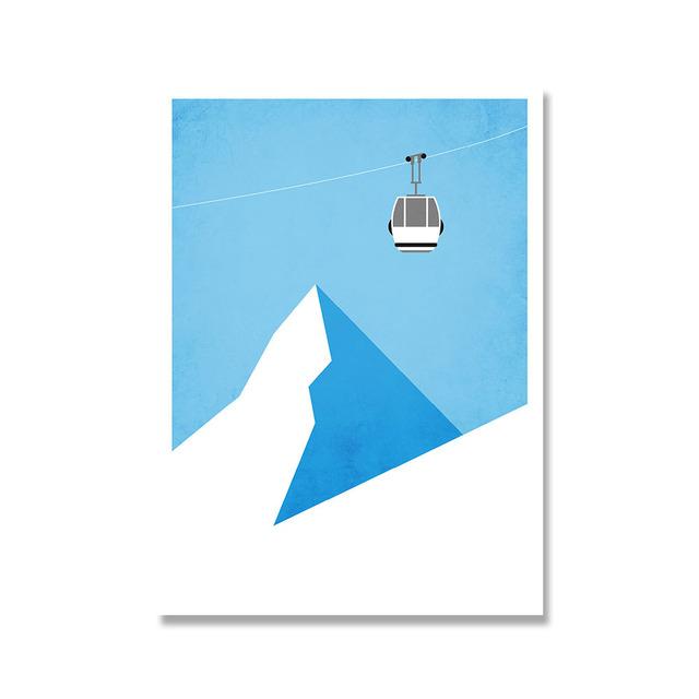 

Искусство Путешествия Лыжи Холст Картина Катание на лыжах Винтажные Настенные Плакаты Пинты Сноуборд Гора Минимальный Гостиная Домашний Декор Подарок Без Рамы 21cm×30cm NoFrame