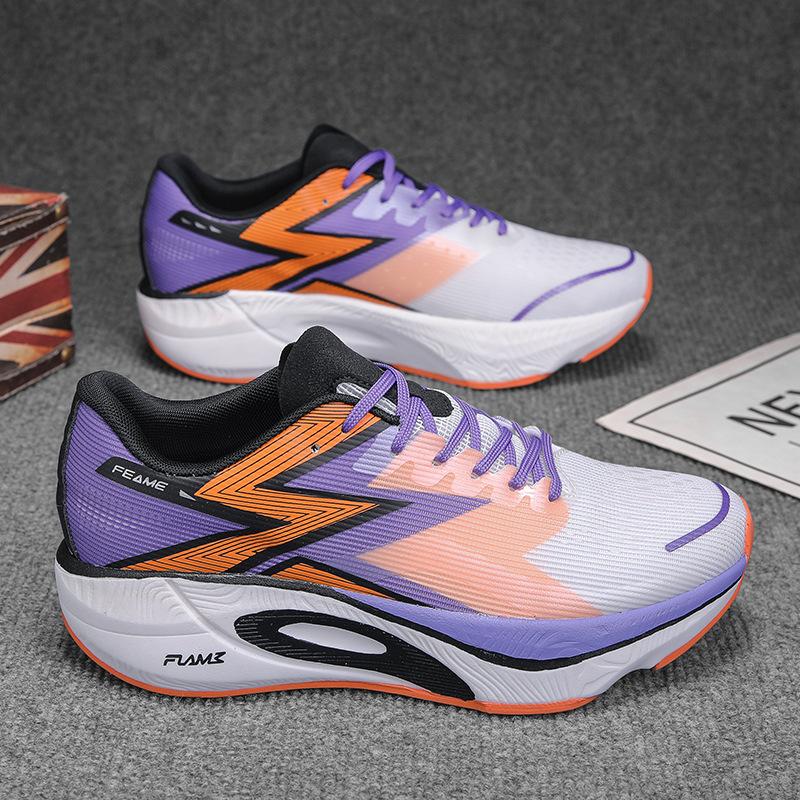2025 summer new running shoes marathon full palm carbon board racing shoes mesh comfortable sports shoes training shoes