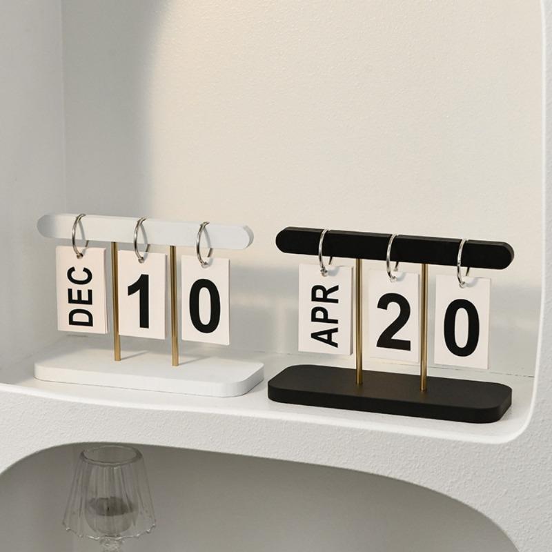 Creative Modern Simple Wooden Page Turning Calendar Decoration Office Students Home Desktop Study Desk Calendar Wooden Crafts.