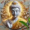 Metal Wall Art Vintage Buddha Round Sign Door Hanging Rustic Home Decor Entryway Garden Party
