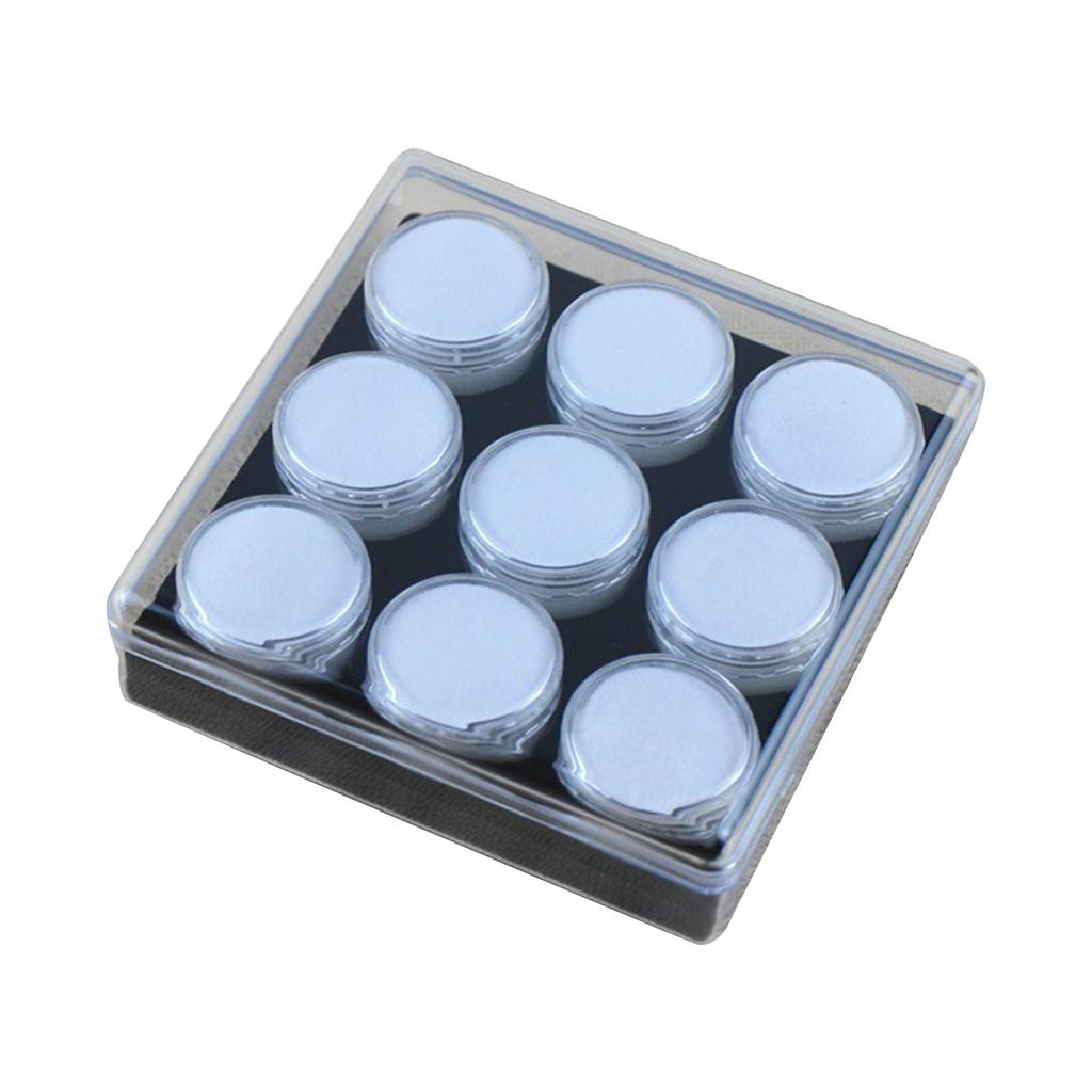 Acrylic Jewelry Display Box with 9 Slot for Gemstones Storage and Rings Showcase Featuring Clear Lid and Sponag Interior