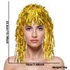 Sequin Wig Hat Birthday Party Gathering Sports Event Decoration Colorful Tassel Disposable Wig Prop Glitter Disco Masquerade