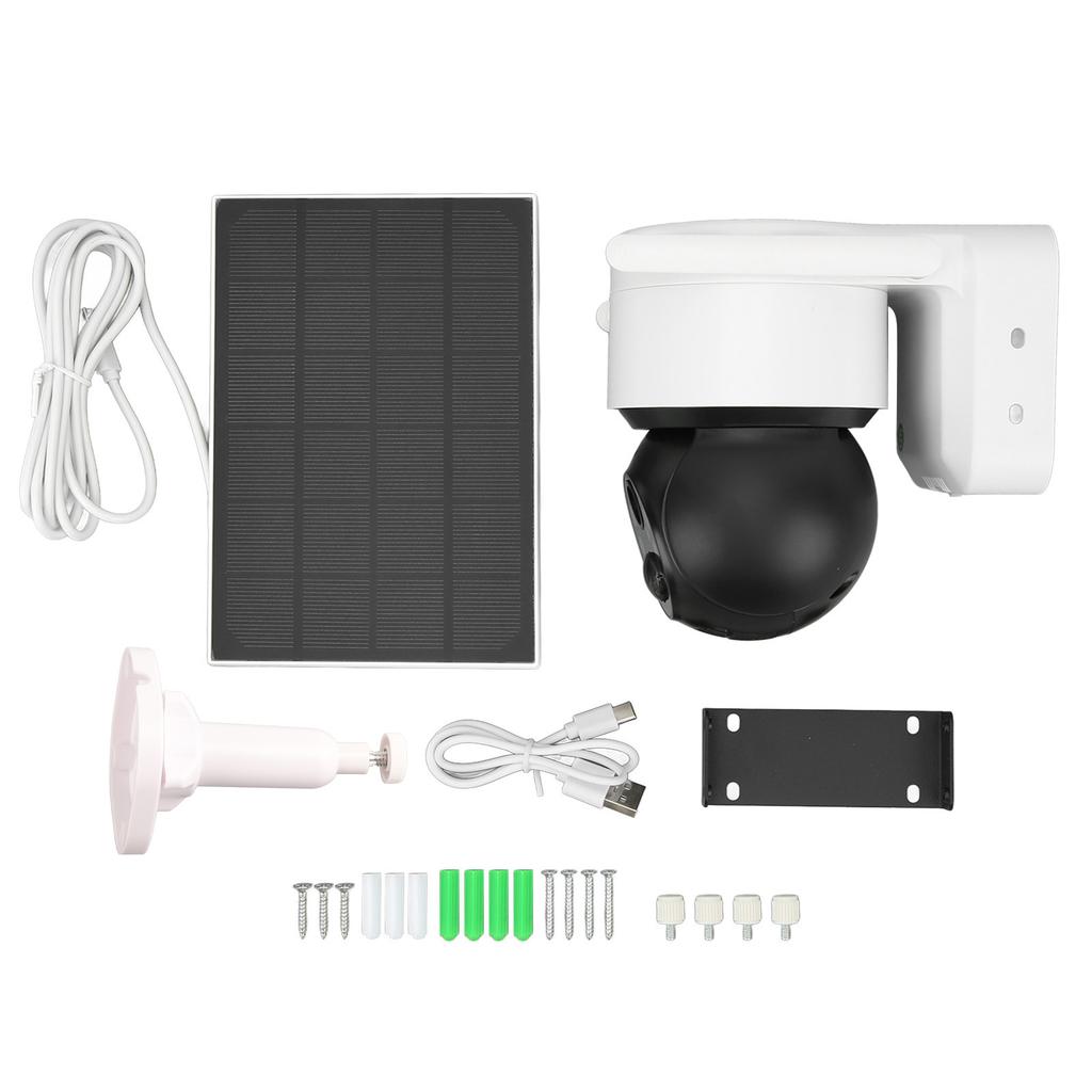 Outdoor Security Camera Solar Powered 1080P HD 2.4G Wireless WiFi Night Vision Motion Detection