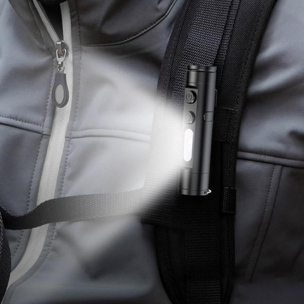 Taclite Mini Flashlight LED Tactical Flashlight with Hat Clip Super Brighten Camping Light Magnetic Rechargeable Emergency Torch