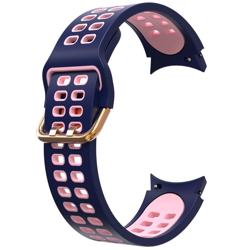 Two-color Silicone Strap for Samsung Galaxy Watch 7/6/Classic/5/4 44mm 40mm 47mm 43mm/5 Pro 45mm Bracelet Watchband Accessories