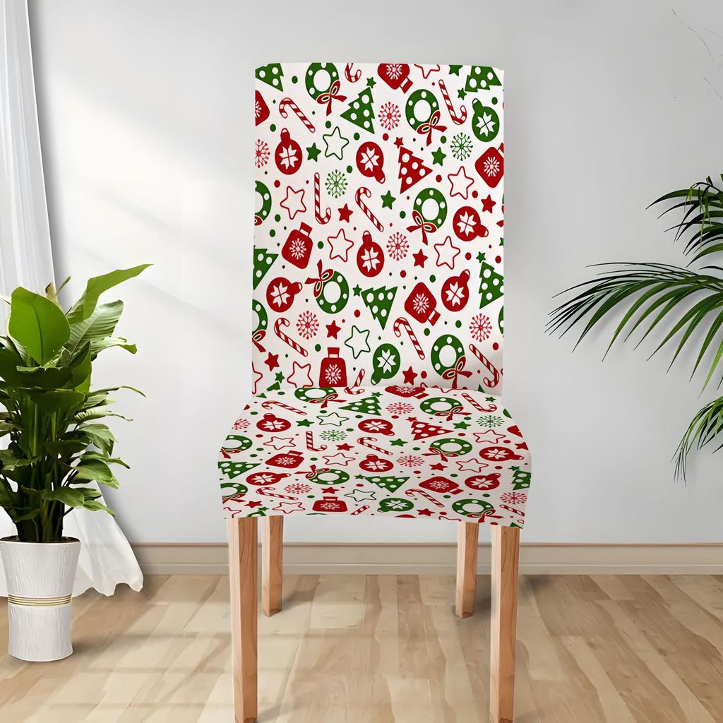 Christmas Decoration Stretch Covers Chair Cover Dining Room Office Banquet Chair Protector Elastic Material Armchair Cover M035