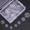 9/15/18mm Transparent Plastic Resin Sewing Buttons Scrapbooking Round Lucency Two Holes Botton Clear Handmade Accessories