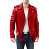 2026 European-American Men's PU Leather Motorcycle Jacket - Spring/Autumn