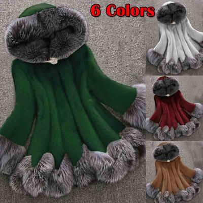 Winter Women Fashion Plus Size Coat Luxury Long Faux Fur Coat Ladies Warm Coat Outwear