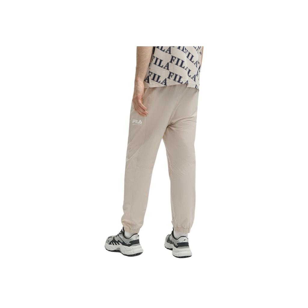 Fila Einfarbige lässige Strick-Sporthose mit Bündchen für Herren, Beige F11M419804F-DK