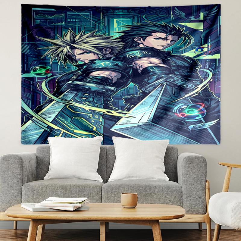 Final Fantasy Print Tapestry, Lightweight Wall Hanging, for Bedroom, Dorm, Living Room, Home Art Decor, Birthday Christmas Gift for Friends