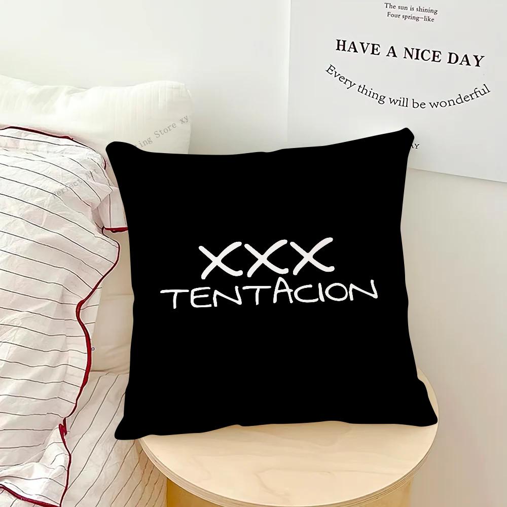 Singer XXXTentacion Rap Hip Hop Music Pillow Case Fashion Square Pillowcase Bedroom Sofa Room Ins Decoration Leisure Cushion