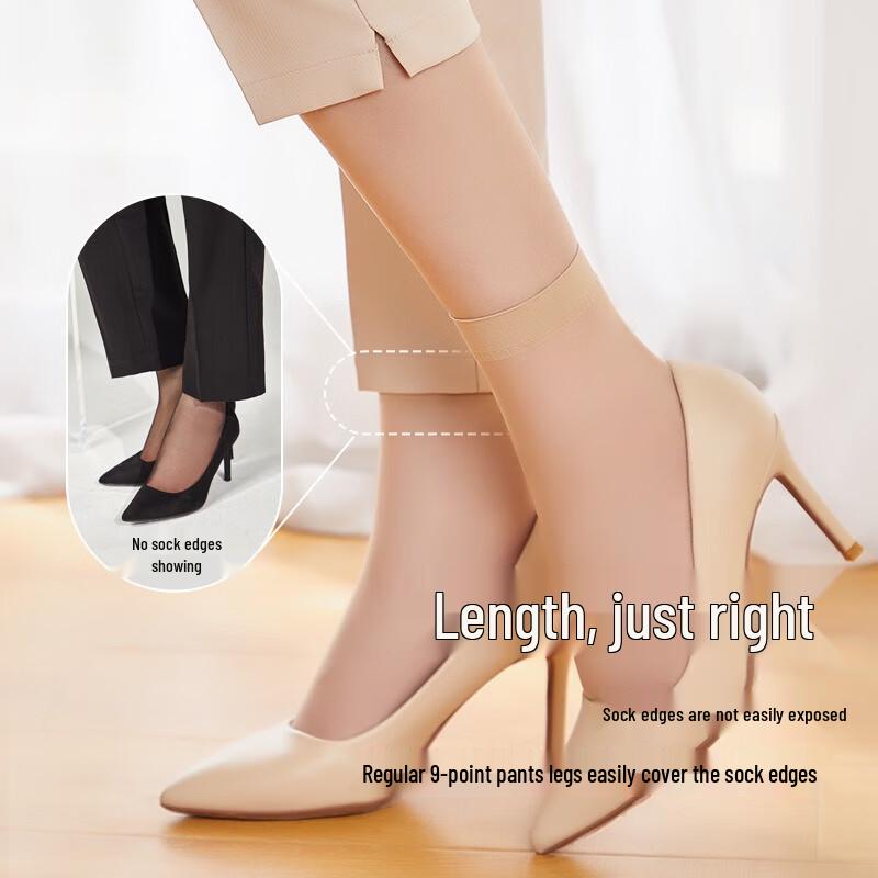 LANGSHA Women's Ultra-Thin Crystal Silk Short Socks (20-Pair Pack)