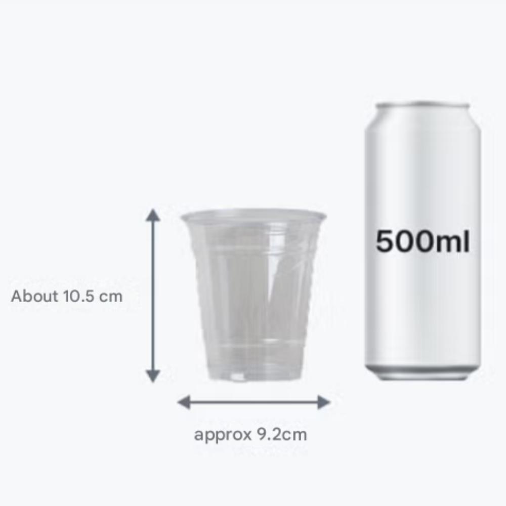 Clear Disposable Takeout Cups, 400 ml — Pack of 25
