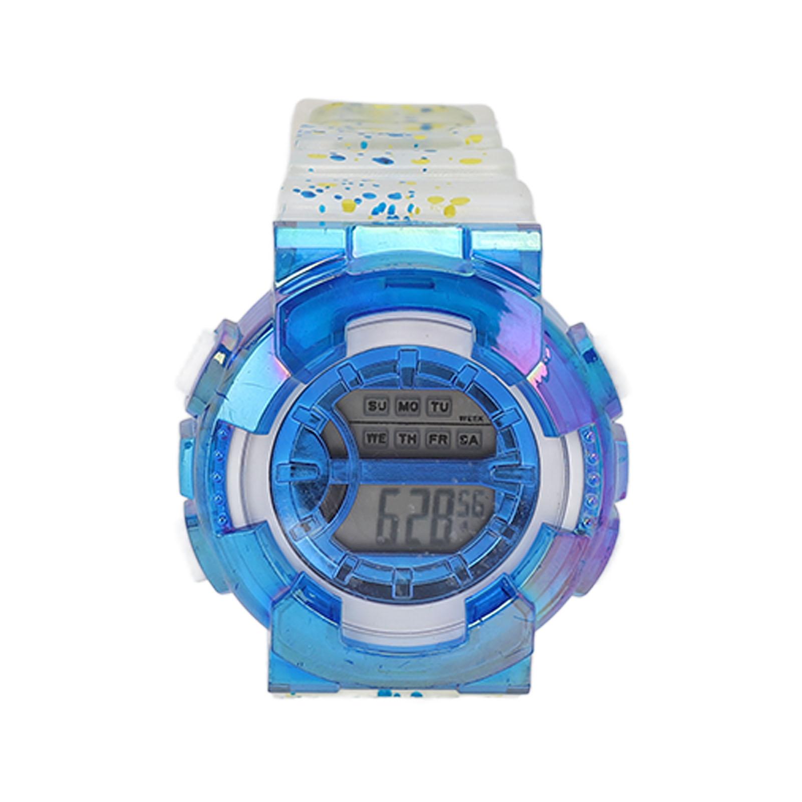 

Electronic Watch Transparent Gradient Strap Multifunctional Fashion Sport Digital Wrist Electronic Watch for Boys Girls