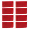 8Pcs Rectangular Reflectors Water Proof Self Adhesive Rectangular Reflective Stickers for Trailer   Truck Tractor Boat