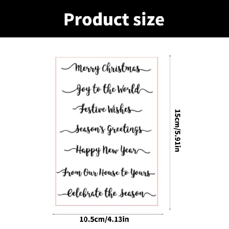 Blessing Word Transparent Stamp Clear Stamp Seal Happy New Year Silicone Stamp for Photo Scrapbooking Decorations