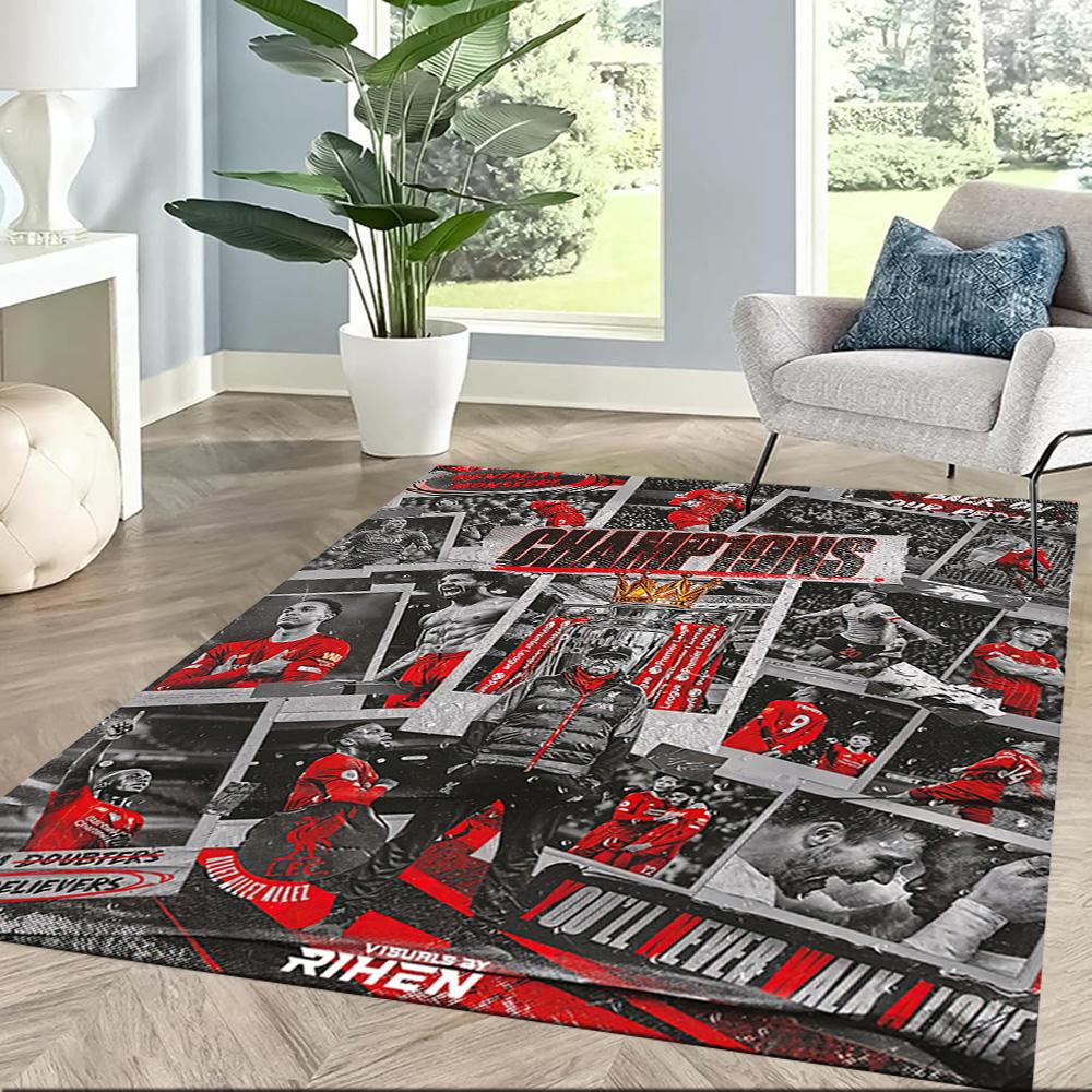 Liverpool Football Club Area Rug Suitable For Living Rooms Hallway Dining Room Balcony Antislip Carpet Anime Office Decor Gift For Festivals