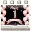 2D Flat Print Rose Gold 1st Birthday Tapestry Party Background Cloth
