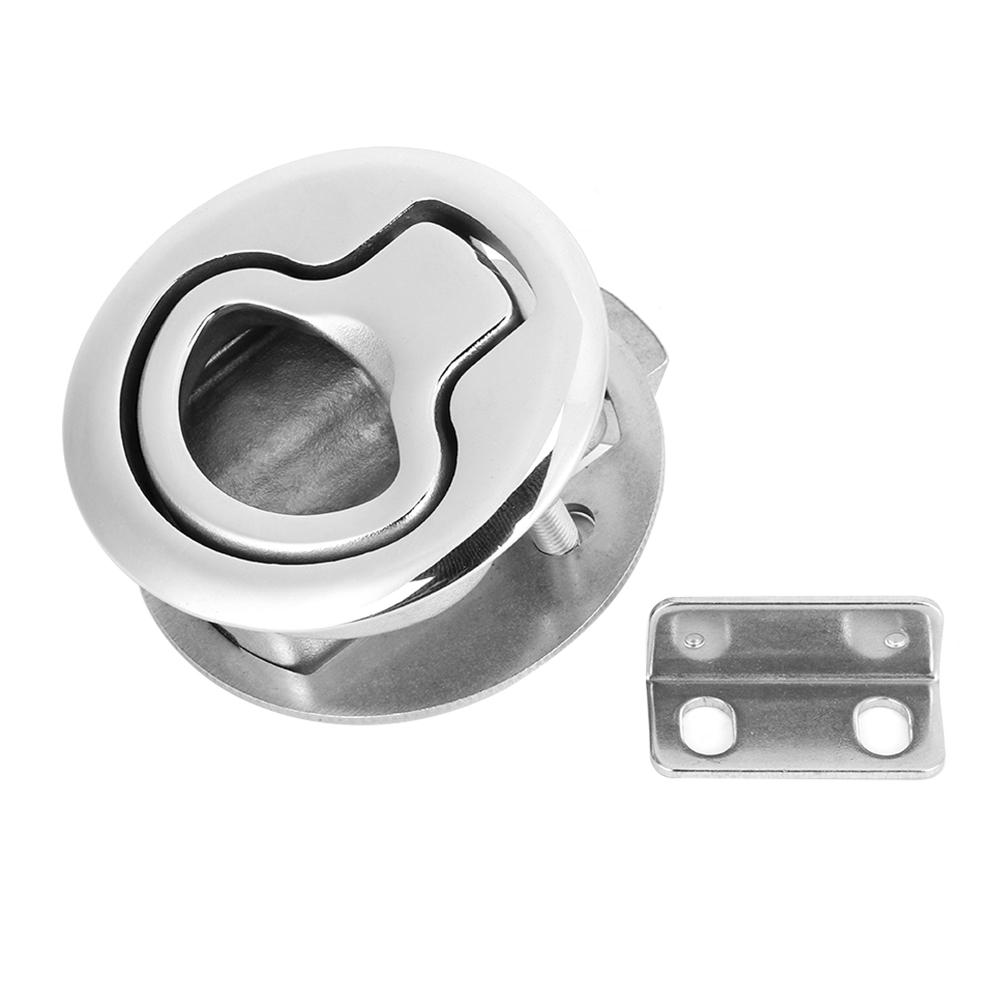 316 Stainless Steel Marine Latch Flush Lift Handle Deck Cover Door Lock Accessory