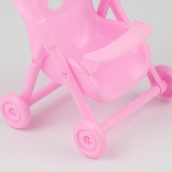 Simulation Baby Trolley Anti-deformed Creative Plastic Baby Pink Doll Stroller Shooting Props