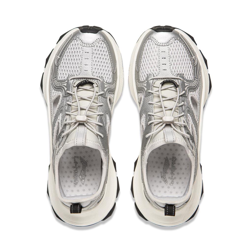 Li Ning Star Halo 2 Slip Resistant, Abrasion Resistant, Lightweight River Trekking Shoes Women's Silver Gray AGUW038-2