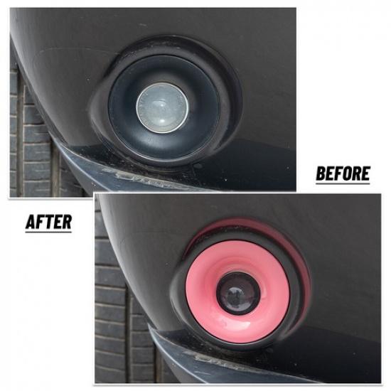 Front Fog Light Lamp Trim Cover Bezels Accessories For Dodge Challenger 15+ Pink