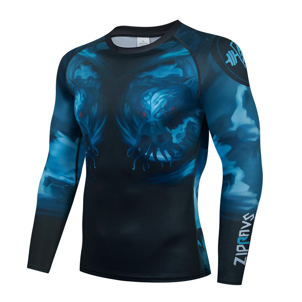 New men s sports fitness wear men s summer running training wear two-piece outdoor quick-drying PRO fitness suit M