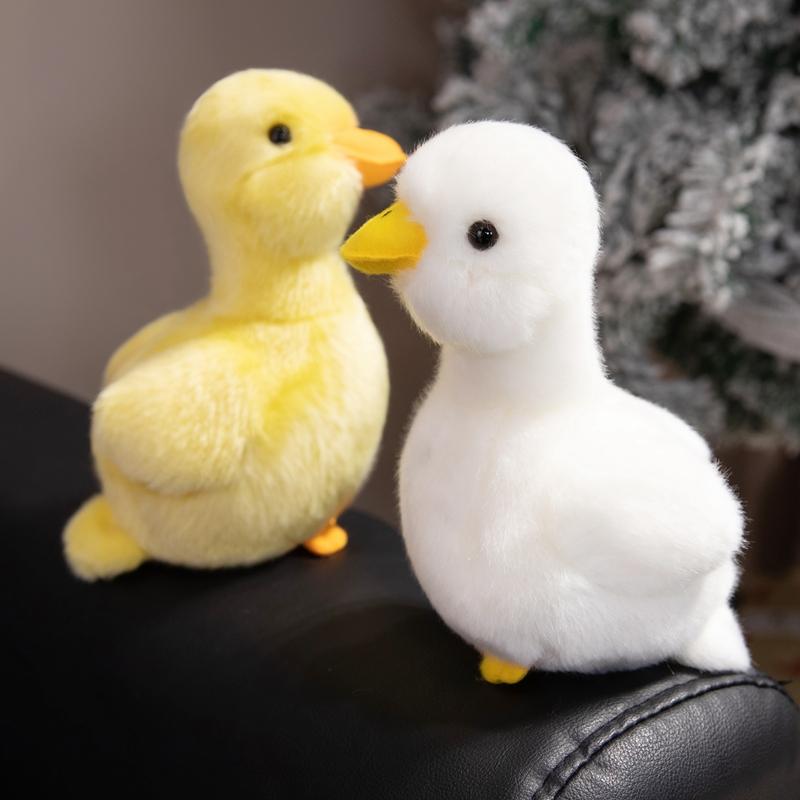 22cm Cute Lifelike Yellow Duck Plush Toy Simulation Long Hair Duck Plush Doll for Boys And Girls To Accompany Sleeping Gift