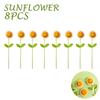 1-10Pcs Knitting Flower Sunflower Home Decoration Knitted Rose Bouquet Teacher's Day Mother's Day Birthday Gift Handmade Bouquet
