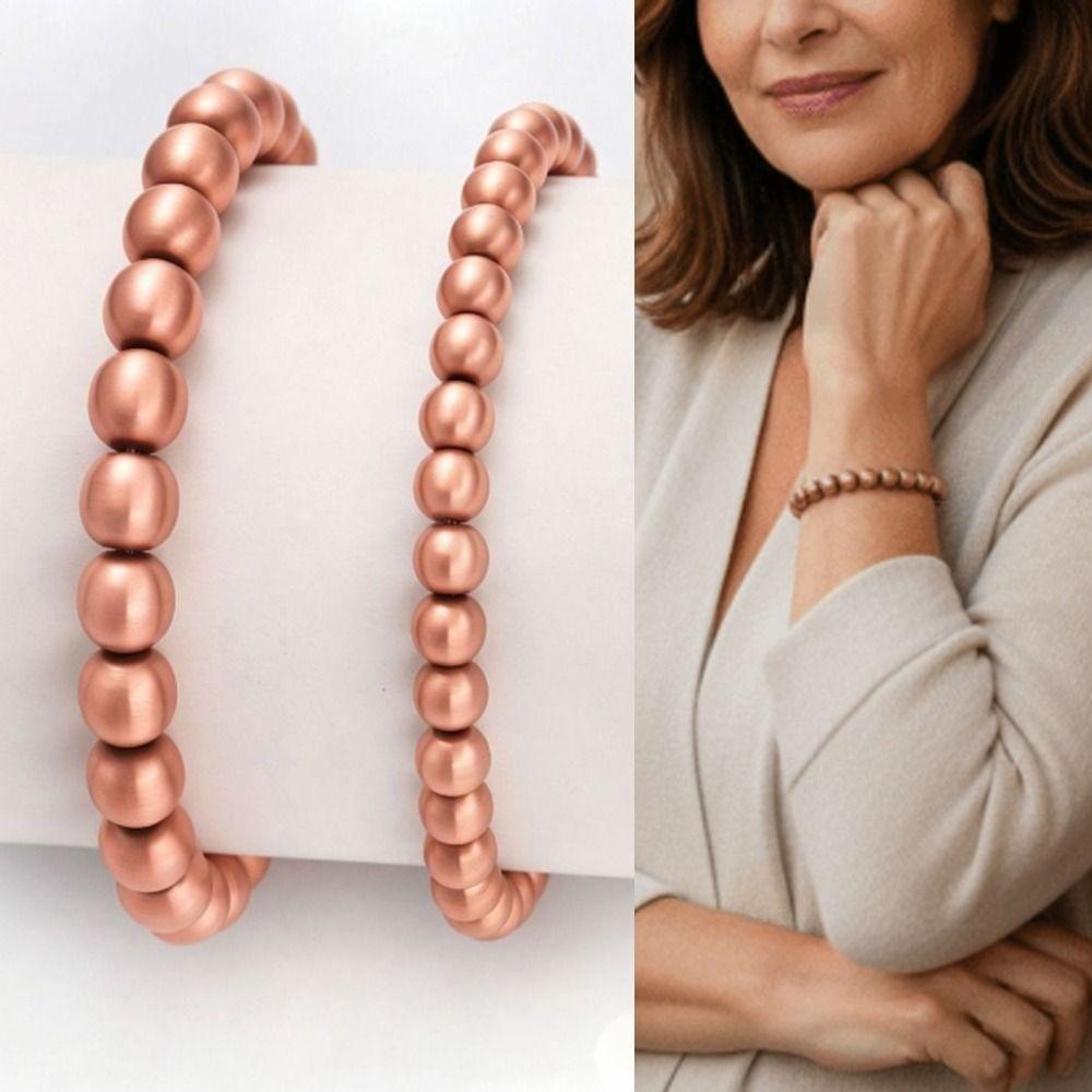 Pure Copper Pure Copper Bracelet Smooth Beads Beaded Bracelet Copper Bead Bracelet Women Men