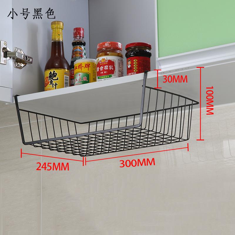

Kitchen Rack Table Cabinet Storage Shelf Holders Wardrobe Mesh Basket Iron Under Desk Organizer Metal Hanging Multi-Purpose Rack чорний