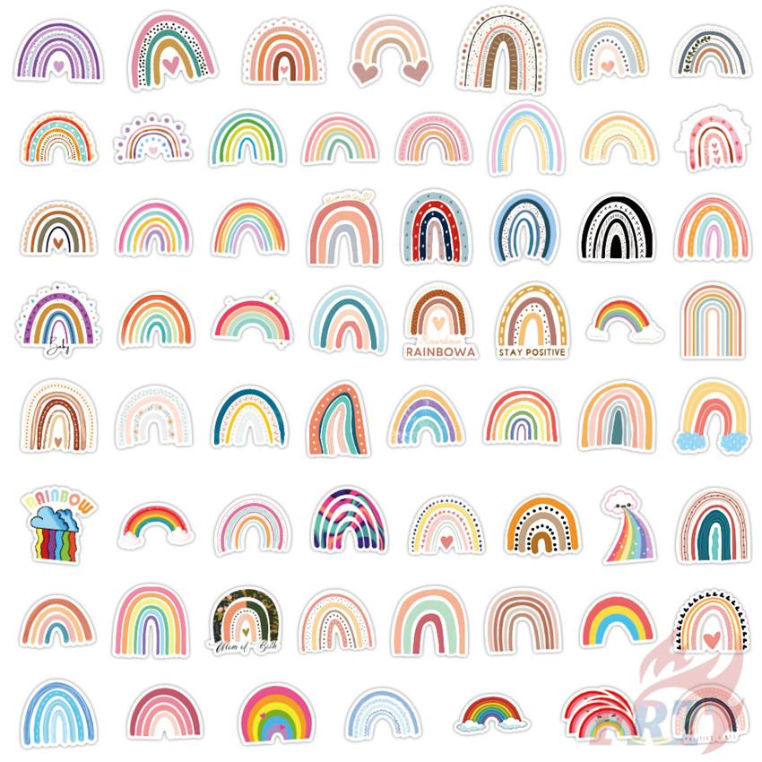 

60 шт./компл. красочные радужные художественные наклейки серии 01 DIY модные водонепроницаемые наклейки-каракули