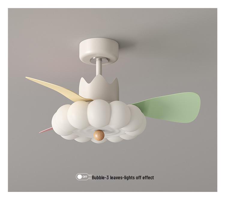 Silent LED Ceiling Fan Light for Children's Room and Study