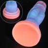 Extra Large Silicone Penis Shaped Mixed Color Luminous Simulation Penis  Male And Female Masturbation Device Adult Sex Toy