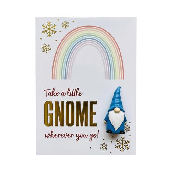Yousheng Little Gnome Pocket Hug Cards Cute Mini Dwarf Figurines with Encouragement Blessing Cards Positive Gifts for Friends And Family