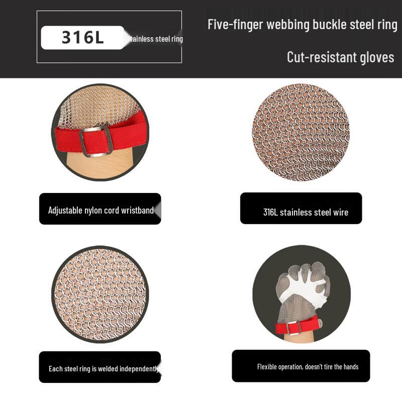 Tingle Stainless Steel Chainmail Cut-Resistant Safety Glove