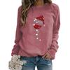 Women's Red Wine Glass Christmas Hoodie with Hat and Long Sleeves