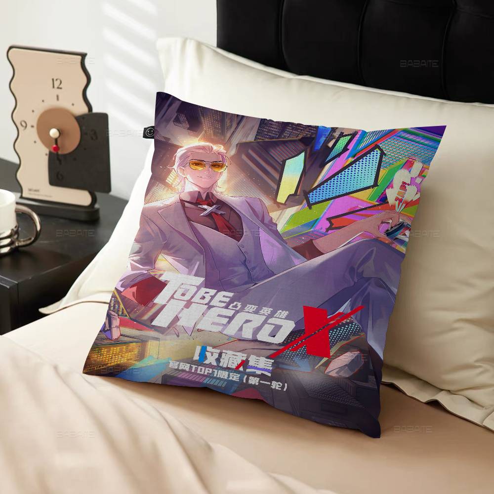 To Be Hero X Anime Pillow Covers Cartoon Sofa Decorative Home Double-sided Printing Short Plush Cute Cushion Cover