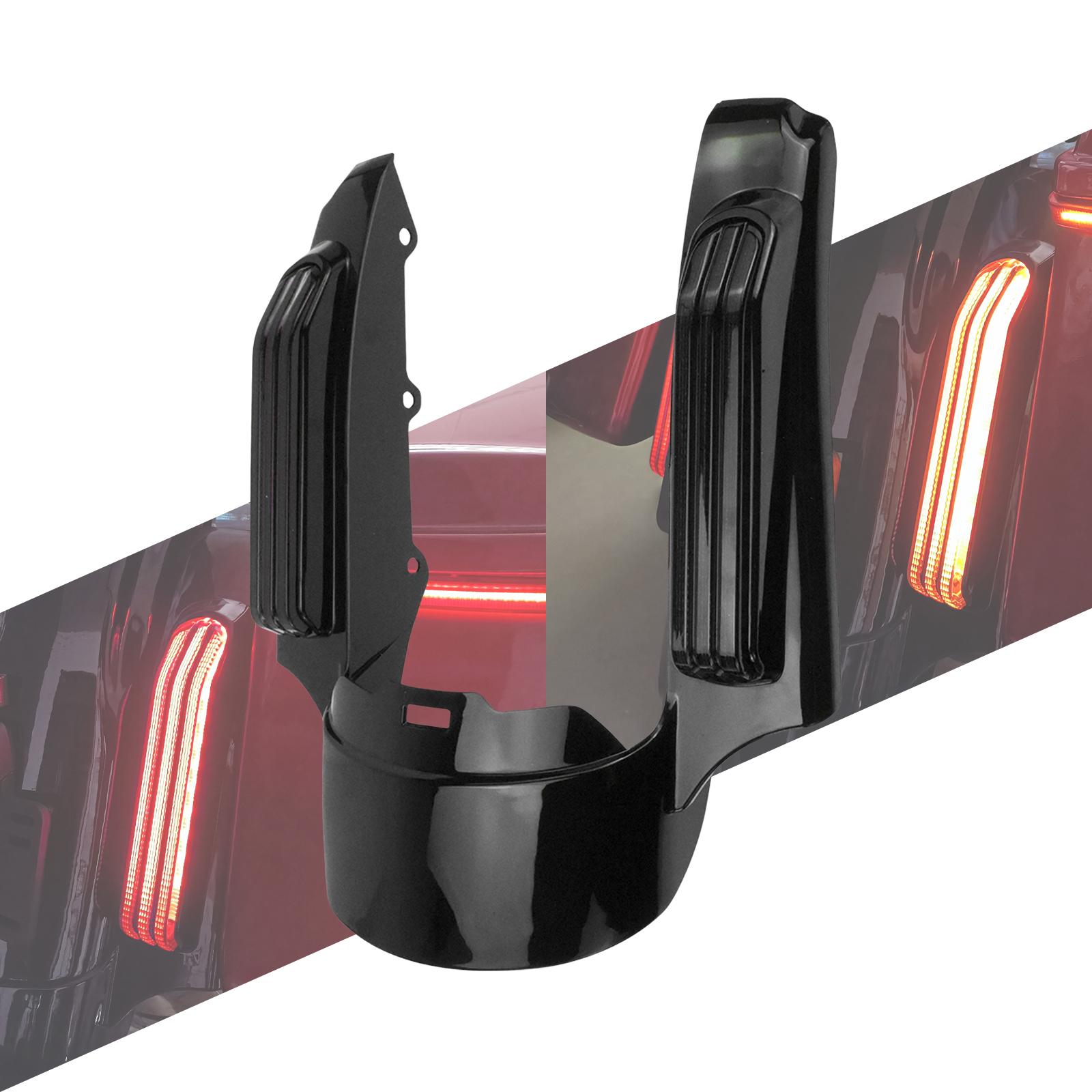 

Подовжувач заднього крила мотоцикла зі світлодіодною димовою лінзою для Harley Touring Electra Street Road Glide FLHR FLHTK 09-13