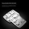 JINWANFU 304 Stainless Steel Divided Canteen Tray