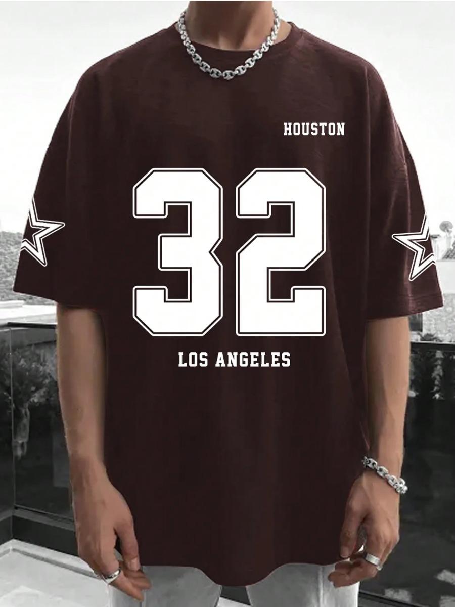 

Футболка Los Angels Under The Classic с принтом Letter 32, мужская, с круглым вырезом, свободная, с короткими рукавами, дышащая, мягкая, уличная футболка Harajuku L