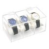 Acrylic Watch Box with Multiple Compartments Transparent Watches Display Case Timepieces Container for Men and Women