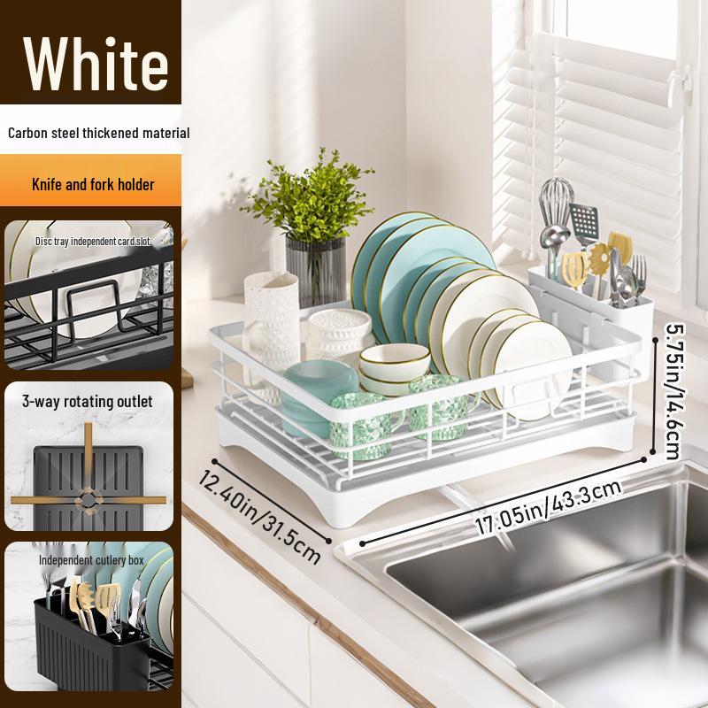 Verbessertes Multifunktionales Küchengeschirrabtropfgestell für Spüle oder Arbeitsplatte