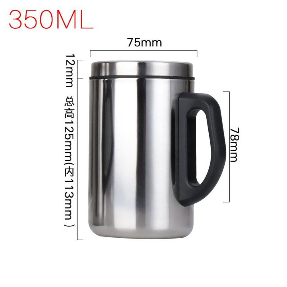 

Портативная кофейная кружка с крышкой-ручкой из нержавеющей стали, термокружка, кружки для путешествий, стакан для питья, кухонные принадлежности 350ml