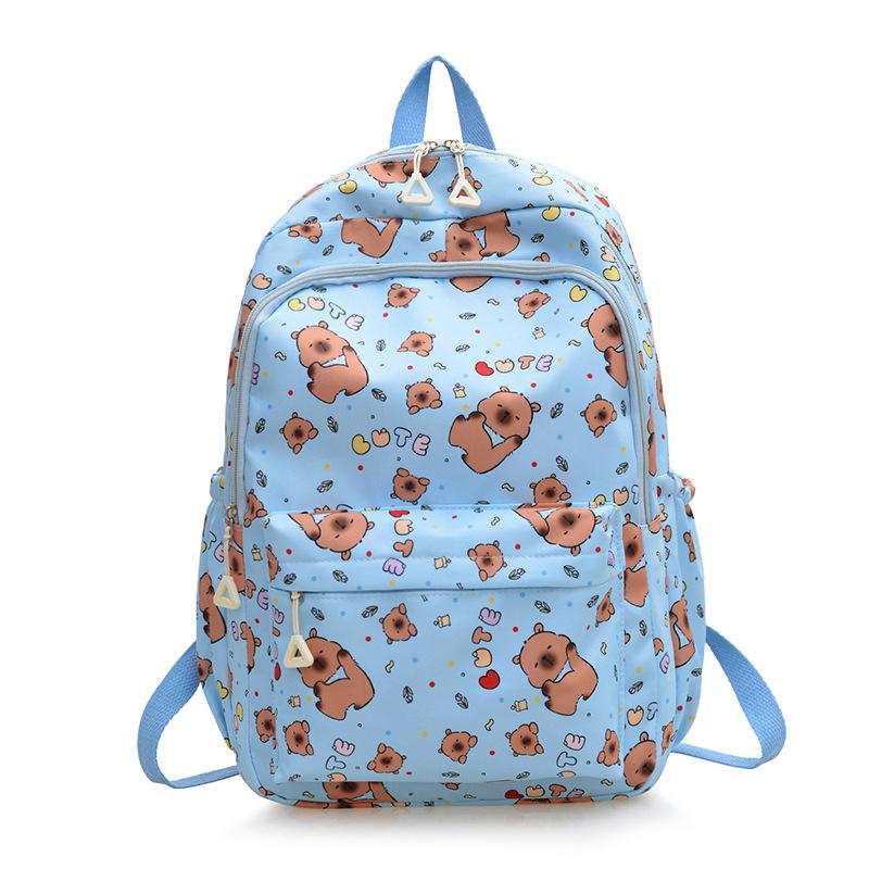 Fashion backpack new lightweight small rise high capacity backpack cute graffiti texture backpack