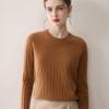 Pure Cashmere Women's Striped Long Sleeve Knit Sweater - Soft, Skin-Friendly, Versatile Pullover for Autumn/Winter