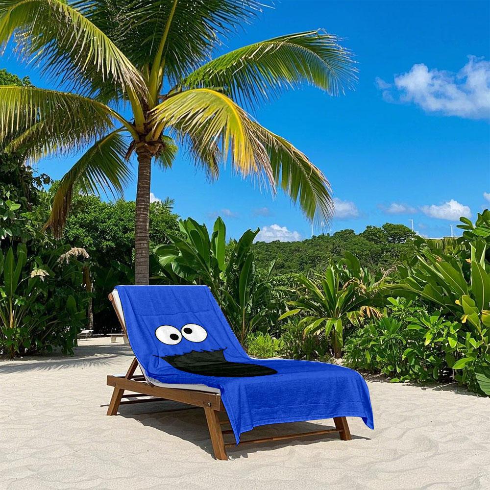 Cookie Monster Face Beach Towel Quick Drying Travel Towel Unisex Soft Comfortable Quick Dry Portable for Men Women Beach